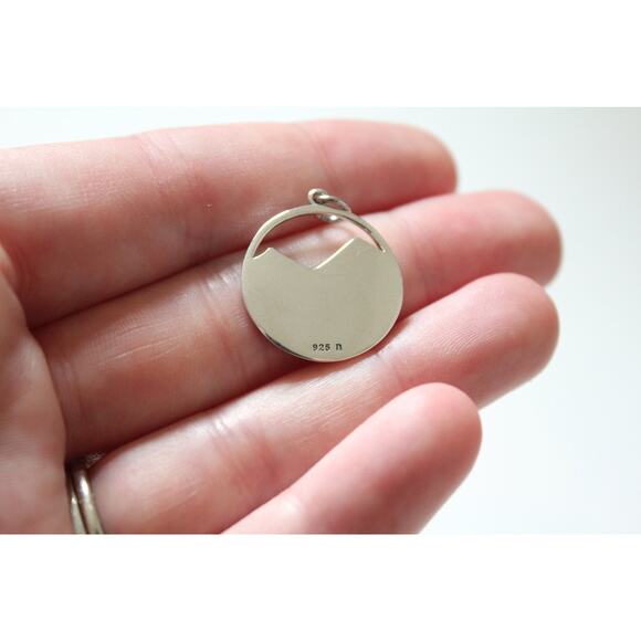 Sterling Silver Hiking Girl Charm, Sterling Silver Hiking Girl Pendant - Picture 4 of 5